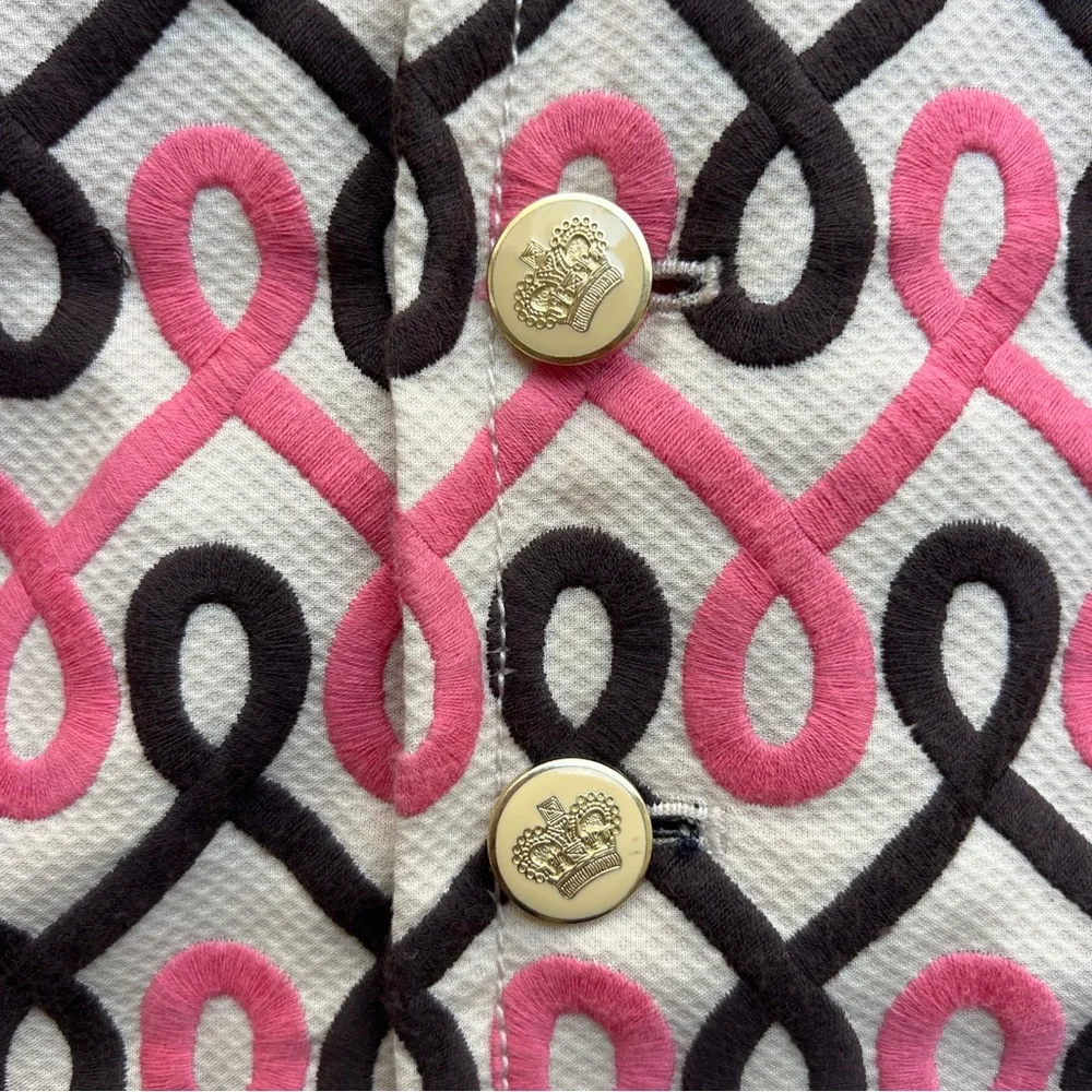 Juicy Couture Pink and Brown Embroidered Mini Skirt - Picture 6 of 6